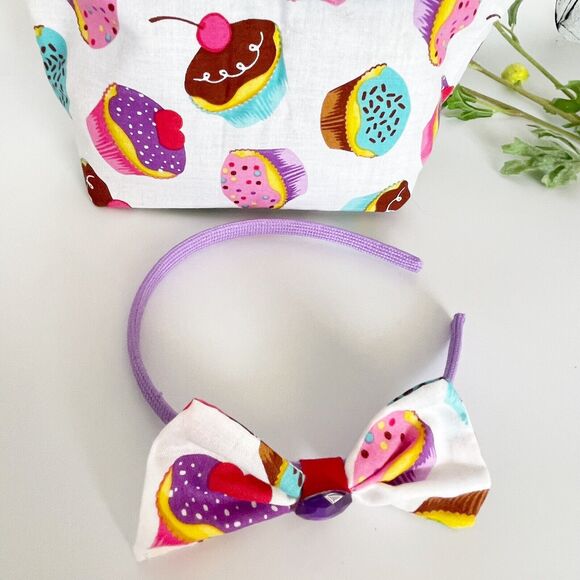 Girls Accessories Cupcakes Purse crossbody Bag & Headband Set - Picture 15 of 16